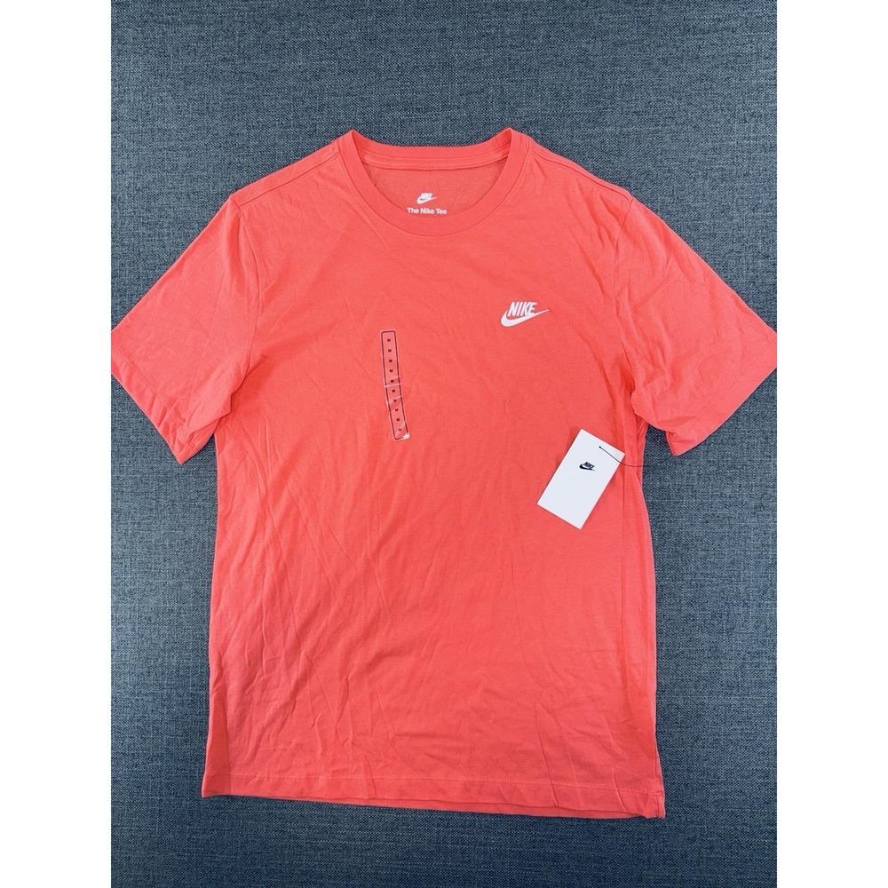 Nike Sportswear The Nike Tee Men's Medium Coral Pink Embroidered Logo NWT